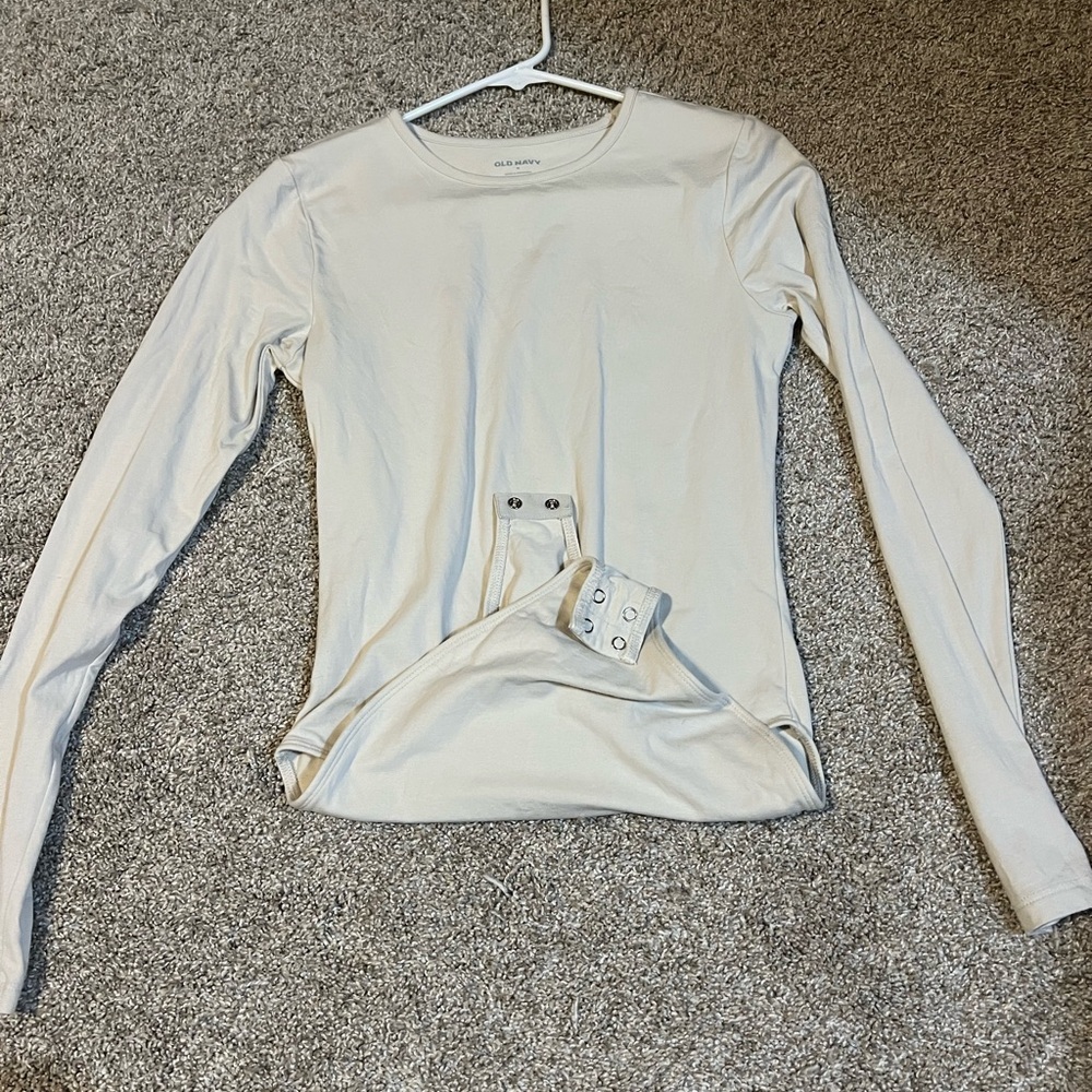 Cream Long Sleeve Bodysuit